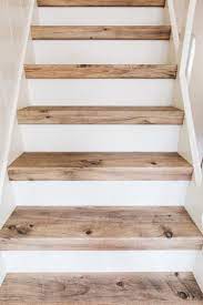 Natural Wood Steps House Stairs Stair Renovation Diy Staircase