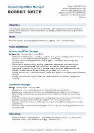 Accounting Office Manager Resume Samples Qwikresume