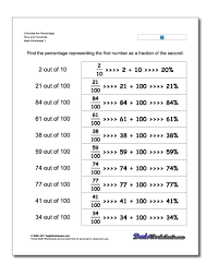 Calculate Percentage With So Many Applications Requiring Calculating Percentages They Are Percentages Math Free Math Worksheets Free Printable Math Worksheets