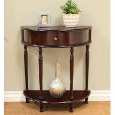 135.0 h x 71.0 w x 38.0 d cm. Half Round Console Table End Side Hallway Entryway Tables Espresso Brown Ebay