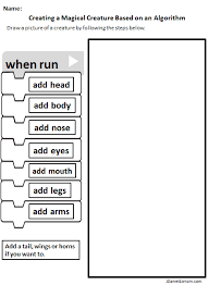 Select worksheet by index number. Magical Creatures Stem Coding Algorithm Drawing Activity Jdaniel4s Mom Unplugged Coding Activities Coding Computational Thinking
