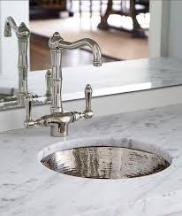 round hammered metal wet bar sink