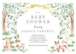 Woodland Creatures Baby Shower Invitation Template Greetings Island Woodland Animal Baby Shower Invitations Animal Baby Shower Invitations Woodland Creatures Baby Shower