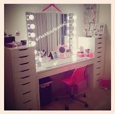 Along with an illuminated mirror, cubic, tufted ottoman and lots of drawers, it constitutes a gorgeous arrangement. White Makeup Vanities Ideas On Foter
