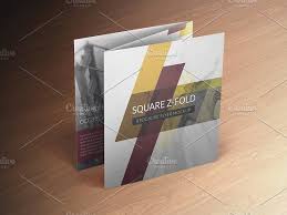 Square Z Fold Brochure Mockup Flyer Mockup Brochure Mockup Psd Brochure