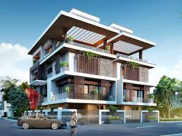 Double storey modern house designs with villa plans and elevations | kerala contemporary house plans and elevations having 2 floor, 5 total bedroom, 6 total bathroom, and ground floor area is 1760 sq ft, first floors area is 1624 sq ft, total area is 3484 sq ft & kerala home elevation design photos. Need Of Villa Elevation Architectural Visualization