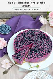 no bake heidelbeer cheesecake laktosefrei ich muss backen teig rezept leckere torten kuchen und torten