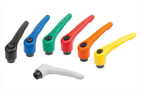 Adjustable handles, steel with internal thread, matt textured, inch