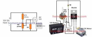 A motor controller might include a manual or automatic means for starting and stopping the motor, selecting forward or reverse rotation. 3 Simple Dc Motor Speed Controller Circuits Explained