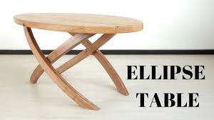 Wooden folding butterfly drop leaf dining table desk particle board kitchen home. Ellipse Coffee Table Full Build Youtube