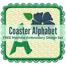 Here are 10 free patterns and projects for beginner embroiderers. Free Coaster Alphabet Free Embroidery Designs Feed Our Life