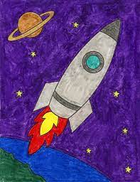 As shown in the example above it should be fairly wide around the upper middle with a pointy tip and flat bottom. How To Draw A Rocket Art Projects For Kids
