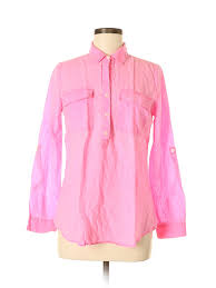 Details About Old Navy Women Pink Long Sleeve Button Down Shirt Sm Petite
