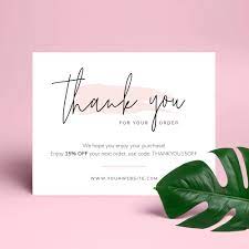 Thank you for your order purchase cards (pack of 100) stunning gold foil letterpress 3.5 x 2 package insert Business Thank You Card Template Editable Thank You For Order Etsy In 2021 Business Thank You Notes Thank You Card Template Business Thank You Cards