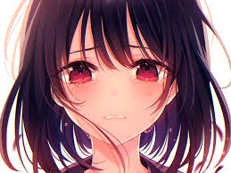 :) sorry but vocaloid is not anime. Wallpaper Id 140767 Anime Original Characters Crying Red Eyes Anime Girls Short Hair
