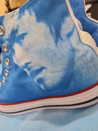 Bruce Lee Converse Collab All Star Low Tops Be Water My Friend Blue White  Shoes