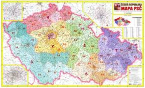 Tschechien grenzt an deutschland (810,3 km) im westen und nordwesten, an polen (762 km) im nordosten, die. Postleitzahlenkarte Tschechien Gunstig Bei Geosmile De