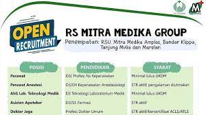 Pt bank mandiri (persero) tbk atau bank mandiri merupakan perusahaan bumn di peringkat ketiga dalam jumlah aset. Lowongan Kerja Medan Rsu Mitra Medika Group Buka Loker Untuk 4 Posisi Tribun Medan
