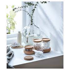 4.8 out of 5 stars. Saxborga Jar With Lid And Tray Set Of 5 Glass Cork Ikea