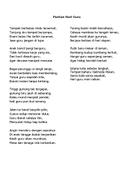 Pantun ucapan untuk hari guru. Pantun Hari Guru
