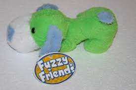 Greenbrier Int L Dog Blue Green White Plush Stuffed Soft Toy Animal 8 Laying Soft Toy Animals Pet Toys Plush Dog