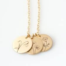 Birth Month Flower Necklace Australia Pin En Accesorios