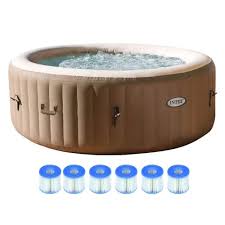 Spa pool tv and stereo parts. Intex Portable Outdoor 4 Person Inflatable Hot Tub Spa Jet Pool With 6 Filters Buy Online In United Arab Emirates At Desertcart Ae Productid 6965950
