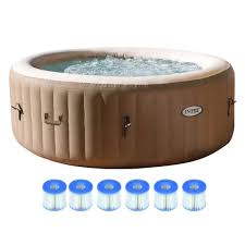 Jacuzzi® official, chino hills, california. Intex Portable Outdoor 4 Person Inflatable Hot Tub Spa Jet Pool With 6 Filters Buy Online In Pakistan At Desertcart Pk Productid 6965950