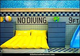Schwimmbettzimmer Schwimmbad Thema Schlafzimmer Dekorationsideen Pool Schlafzimmer Schwimmen Wasser Bett Hotel Swimming Pool Pool Bedroom Children Room Boy