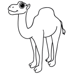 Camel is the best way of transport in deserts. How To Draw A Cartoon Camel