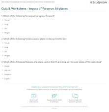 Average score for this quiz is 6 / 10.difficulty: Quiz Worksheet Impact Of Force On Airplanes Study Com