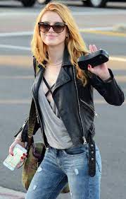 Bella Thorne Out In La Bella Thorne Style Casual Bella Thorne Style Outfits Leather Jacket Girl