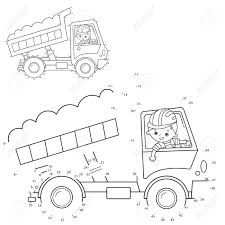 Icolor the big boys book tractor coloring pages truck. Puzzle Game For Kids Numbers Game Lorry Or Dump Truck Construction Royalty Free Cliparts Vectors And Stock Illustration Image 133686707