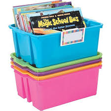 Really Good Stuff Classroom Stacking Bins With Universal Label Holders Neon 5 Bins Stacking Bins Book Bins Really Good Stuff