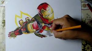 Thanks for 10,000 subs :) easydrawingtutorials. Desenhando O Homem De Ferro 3d Drawing Iron Man 3d