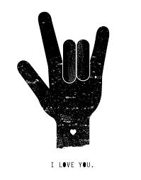 8 X 10 Instant Download Art Print I Love You Sign Language Black And White Art Hands Instant Do Sign Language Art Love Wall Art Instant Download Art Print