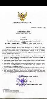Selamat datang di jdih pemerintah provinsi bali. Gubernur Sulsel Imbau Salat Jumat Diganti Salat Zuhur Agama Lain Tatap Muka Pakai Digital