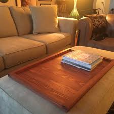 Square Ottoman Tray Table Top Ottoman Tray Rustic Tray Square Ottoman