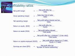 Profitability ratio is a category falling under financial ratios that are used by investors, bankers, financial institution, creditors and other stakeholders for evaluation of financial performance of the company in regards of annual profitability. Financial Statement Analysis Online Presentation