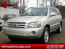 New 2019 toyota highlander se 4d sport utility in elk grove 121794. Used 2005 Toyota Highlander V6 4wd For Sale In Fox Lake Il 60020 4 Wheels Of Fox Lake