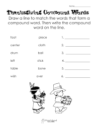 thanksgiving compound words worksheet squarehead teachers