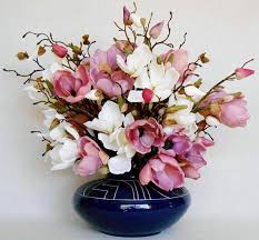2020 popular 1 trends in home & garden with fake magnolia leaves and 1. I Am Offering For Sale An Absolutely Gorgeous Artificial Flower Arrangement O Artificial Flower Arrangements Artificial Flowers Artificial Floral Arrangements