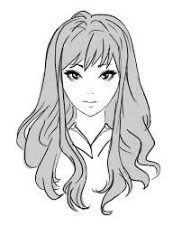 Draw an outline of the head using a pencil, this. How To Draw Anime Girl Hair For Beginners 6 Examples Gvaat S Workshop