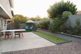 — the shorter grass will reduce the drag on rolling play balls. Just Make Stuff Backyard Bocce Court