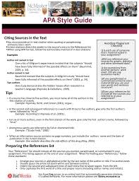 Trusted by millions of students, faculty, and professionals worldwide. Apa Style Guide Mcmaster University