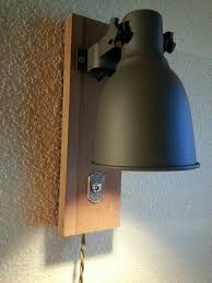 I Made This Light Sconce With A Hacked Ikea Hektar Light Reclaimed Redwood And Switch Hardware From Vintagewireandsupply Com Lampen Rund Ums Haus Wohnen