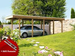Holz Carport Bausatz Skanholz Friesland Holzdach Flachdach Einzelcarport Vom Garagen Fachhandler