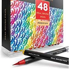 Arteza Pinselstifte Set Mit 48 Stiften In Verschiedenen Farben Hochwertige Brush Pen Fasermaler Aquarell Pinse Malen Und Zeichnen Kunstlerbedarf Aquarell