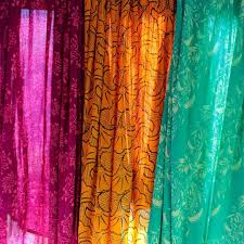 Mixed Colours Chiffon Fabric Beach Sarongs And Scarves Handmade Batik Fabrics Batik Fabric Beach Sarong Chiffon Fabric