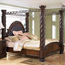 Crown mark king size platform bed wood frame tufted headboard bedroom gray upholstered beds. King Canopy Beds You Ll Love In 2021 Wayfair Ca